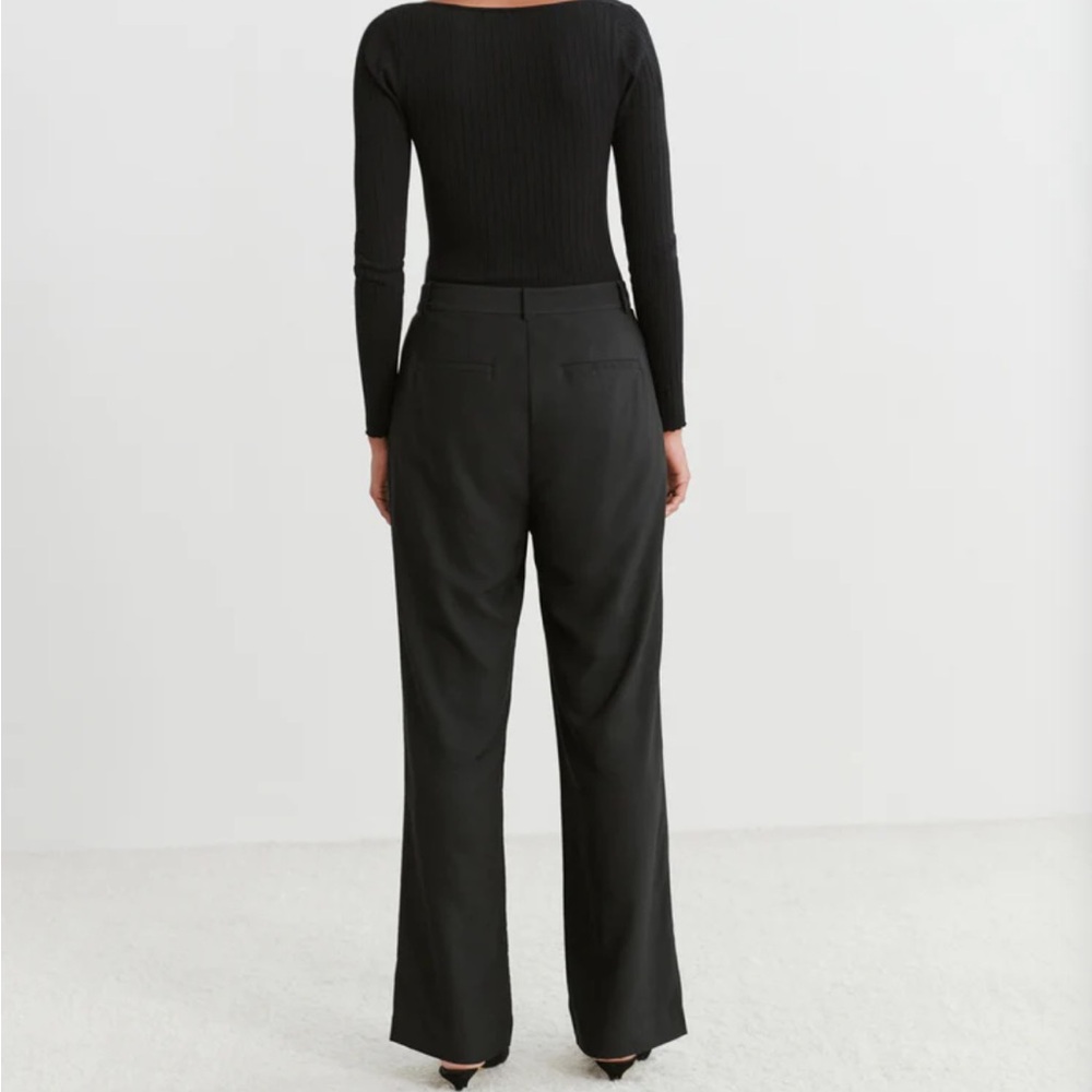Jenni Kayne Black Wide-Leg Trousers - Picture 3 of 8
